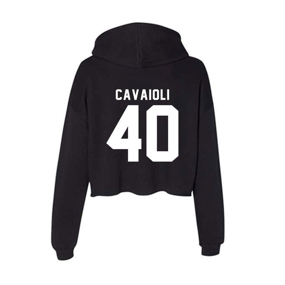 Siena - NCAA Men's Lacrosse : Jack Cavaioli - Women's Crop Fleece Hoodie-1