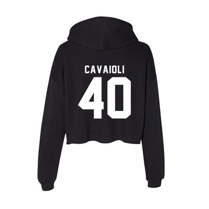Siena - NCAA Men's Lacrosse : Jack Cavaioli - Women's Crop Fleece Hoodie-1