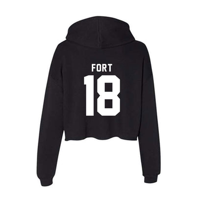Siena - NCAA Men's Lacrosse : Carter Fort - Women's Crop Fleece Hoodie-1