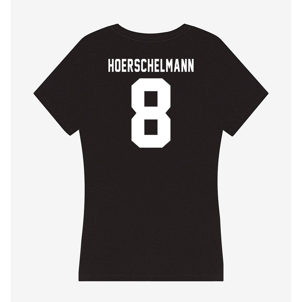 Siena - NCAA Men's Lacrosse : Hans Hoerschelmann - Women's V-Neck T-Shirt-1