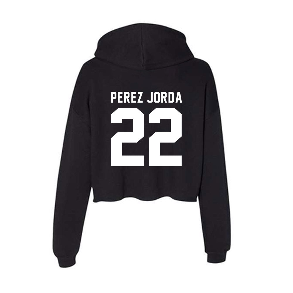 Siena - NCAA Men's Soccer : Alejandro Perez Jorda - Women's Crop Fleece Hoodie-1