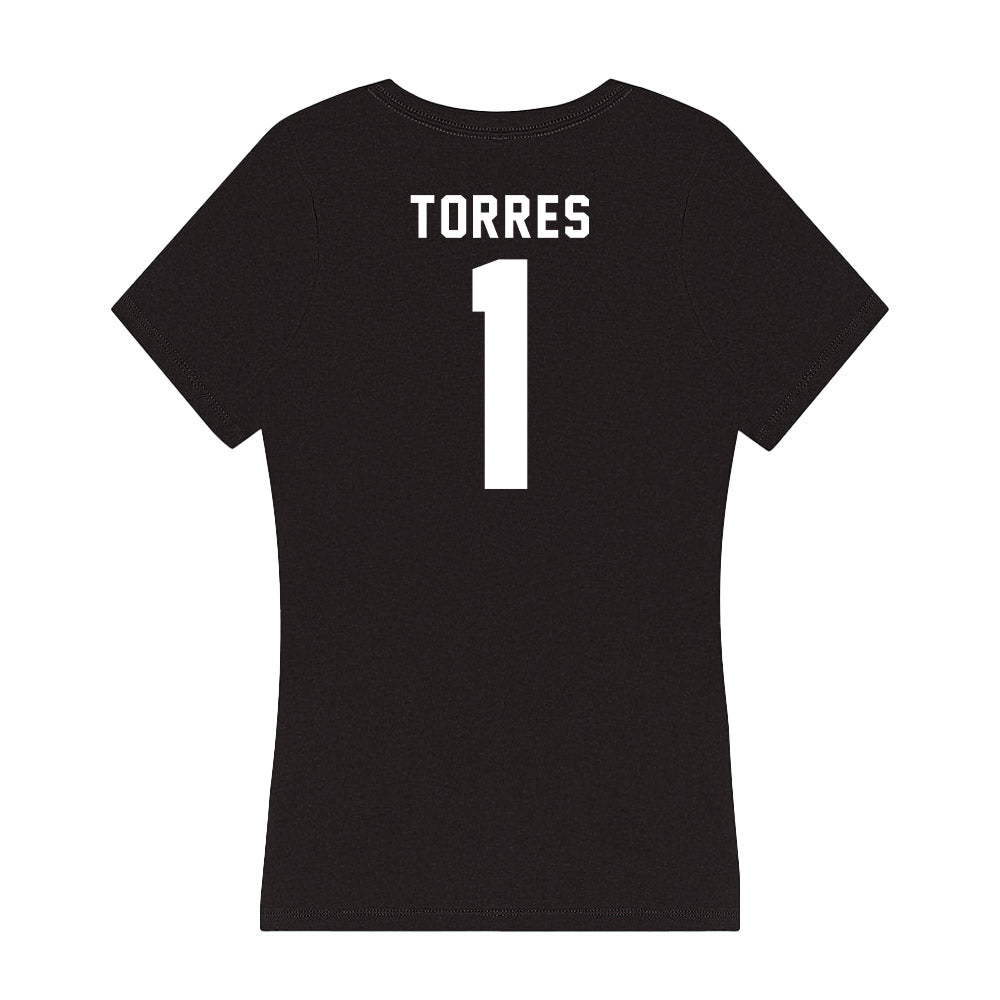 Siena - NCAA Men's Basketball : Chris Torres - Women's V-Neck T-Shirt-1