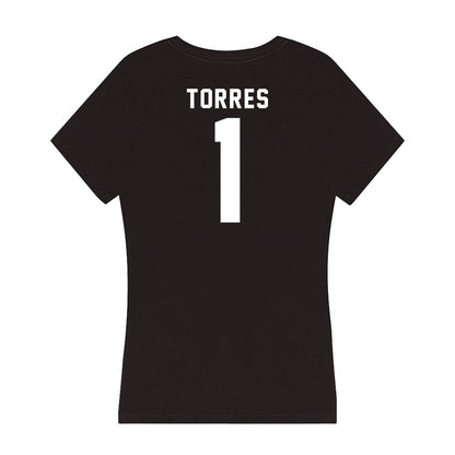 Siena - NCAA Men's Basketball : Chris Torres - Women's V-Neck T-Shirt-1