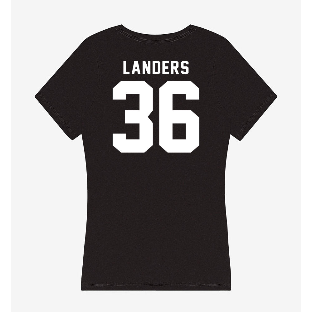 Siena - NCAA Men's Lacrosse : Christopher Landers - Women's V-Neck T-Shirt-1