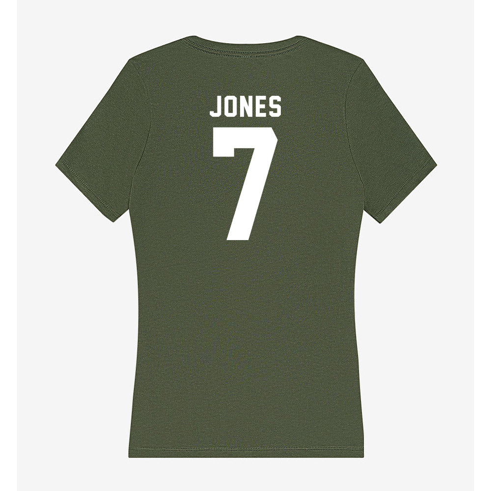 Siena - NCAA Men's Basketball : Tajae Jones - Women's V-Neck T-Shirt-1