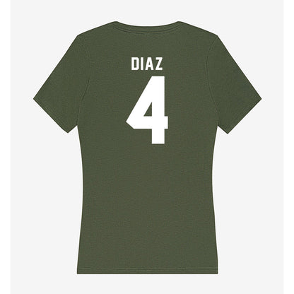 Siena - NCAA Women's Basketball : Dany Diaz - Women's V-Neck T-Shirt-1