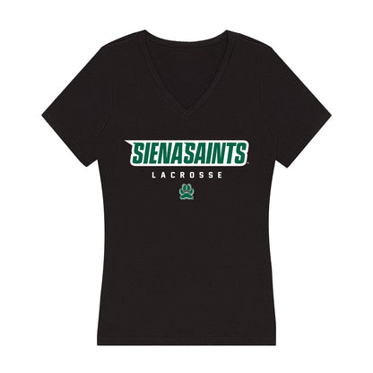 Siena - NCAA Women's Lacrosse : Angelina Kenney - Women's V-Neck T-Shirt-0