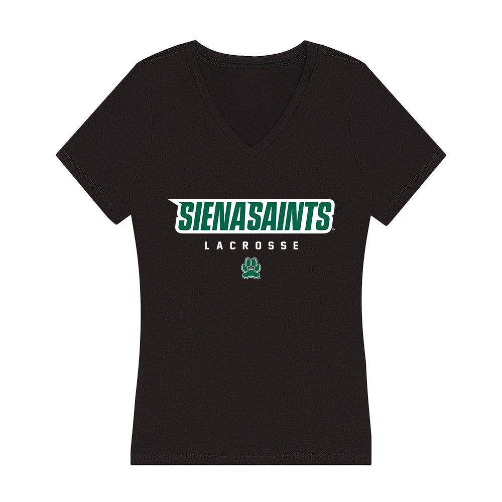 Siena - NCAA Women's Lacrosse : Lauren O'Hagan - Women's V-Neck T-Shirt-0
