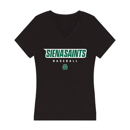 Siena - NCAA Baseball : Sam Falace - Women's V-Neck T-Shirt-0