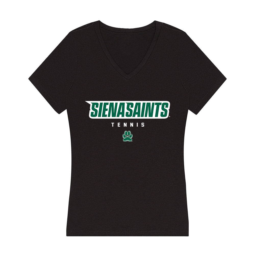 Siena - NCAA Men's Tennis : Bruno Varella - Women's V-Neck T-Shirt-0