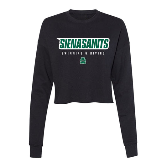 Siena - NCAA Women's Swimming & Diving : Julia Mihok - Women's Cropped Crew Fleece-0