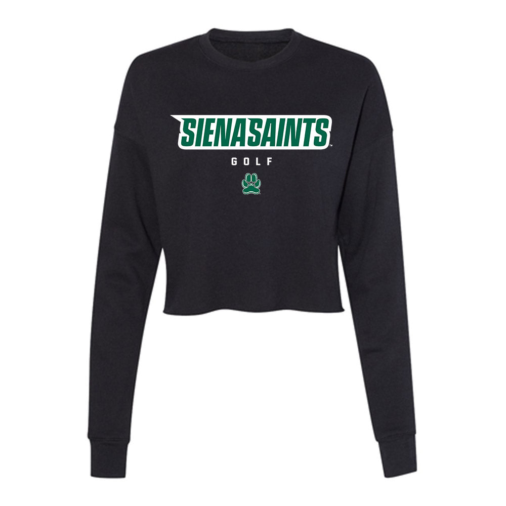 Siena - NCAA Men's Golf : Will Eddy - Women's Cropped Crew Fleece-0