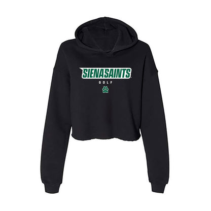 Siena - NCAA Men's Golf : Will Eddy - Women's Crop Fleece Hoodie-0