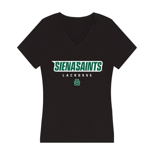 Siena - NCAA Men's Lacrosse : Vito Debellis - Women's V-Neck T-Shirt-0