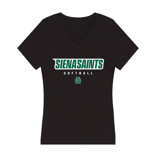 Siena - NCAA Softball : Emmalynn Skaff - Women's V-Neck T-Shirt-0