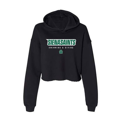 Siena - NCAA Women's Swimming & Diving : Clara Samko - Women's Crop Fleece Hoodie-0