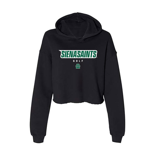 Siena - NCAA Men's Golf : KC Nickel - Women's Crop Fleece Hoodie-0