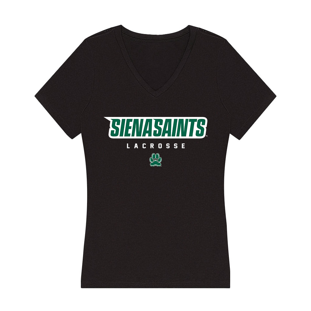 Siena - NCAA Men's Lacrosse : Timmy Mcdonald - Women's V-Neck T-Shirt-0