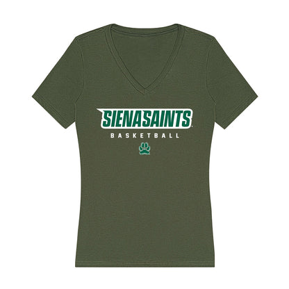 Siena - NCAA Women's Basketball : Dany Diaz - Women's V-Neck T-Shirt-0