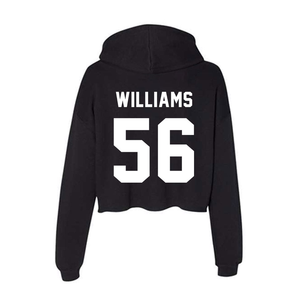 William & Mary - NCAA Football : Joseph Williams - Classic Shersey Women's Crop Fleece Hooded Sweatshirt-1