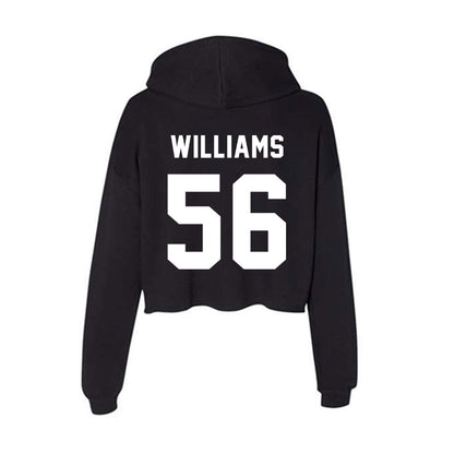 William & Mary - NCAA Football : Joseph Williams - Classic Shersey Women's Crop Fleece Hooded Sweatshirt-1