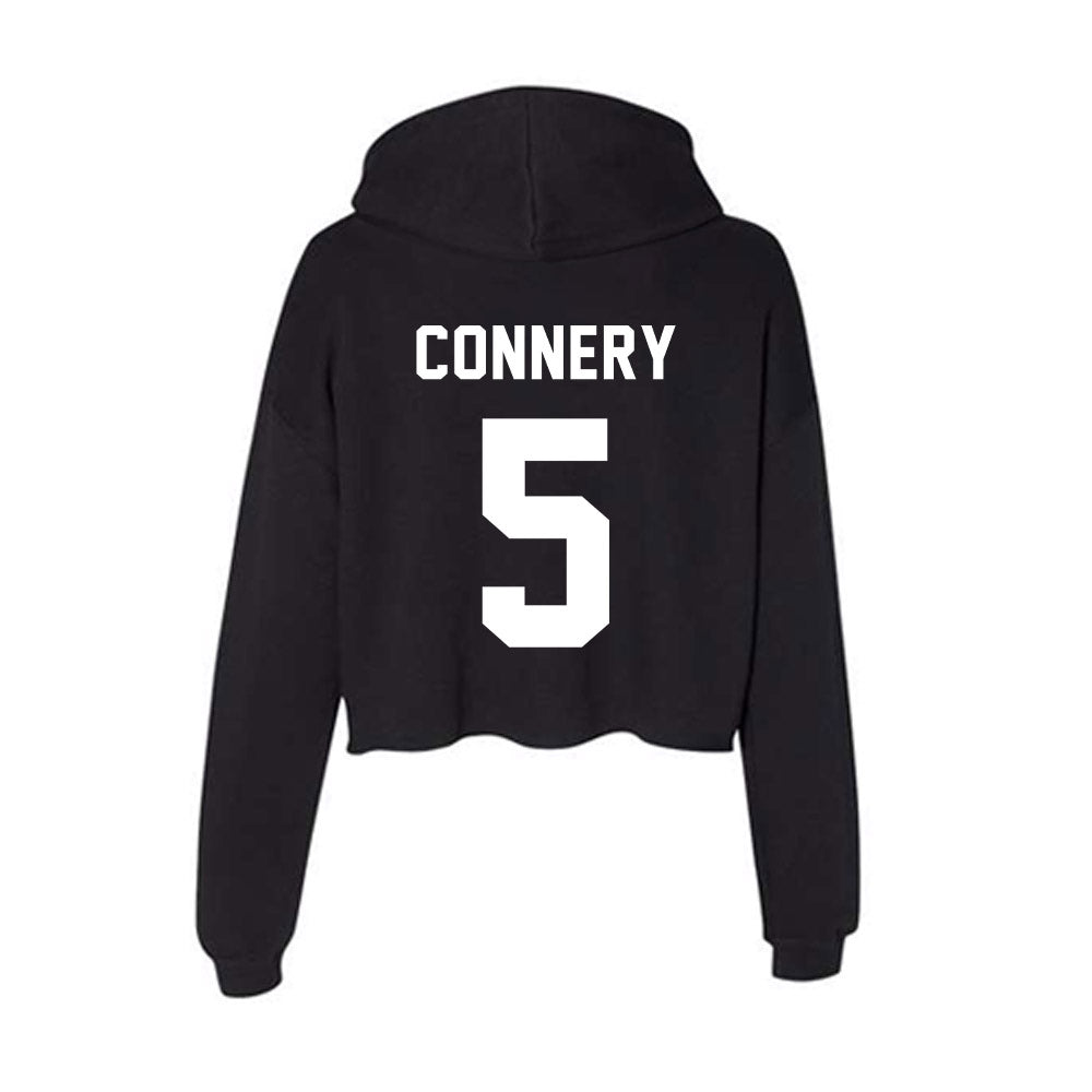 William & Mary - NCAA Men's Basketball : Ethan Connery - Classic Shersey Women's Crop Fleece Hooded Sweatshirt-1