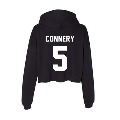 William & Mary - NCAA Men's Basketball : Ethan Connery - Classic Shersey Women's Crop Fleece Hooded Sweatshirt-1