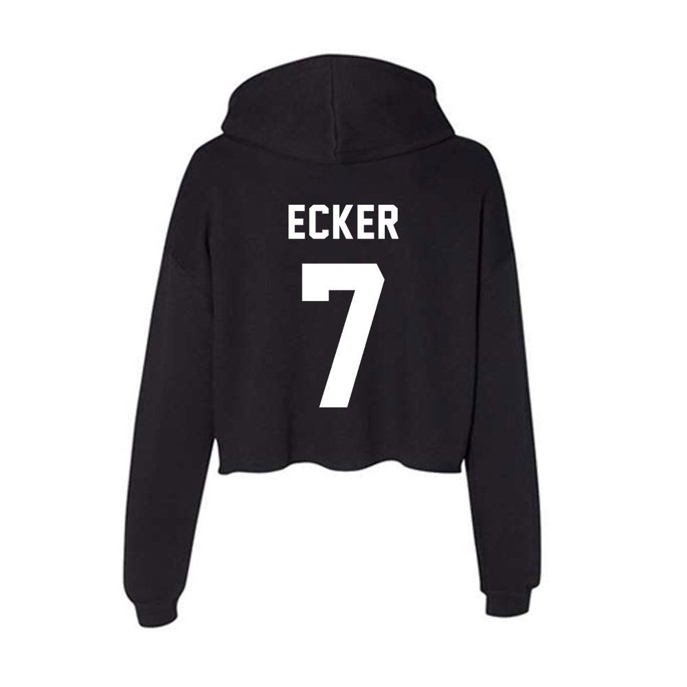 William & Mary - NCAA Baseball : Chase Ecker - Classic Shersey Women's Crop Fleece Hooded Sweatshirt-1