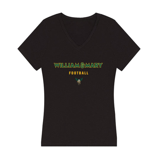 William & Mary - NCAA Football : Jayden Platt - Women's V-Neck T-Shirt-0