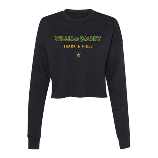 William & Mary - NCAA Women's Track & Field : Summer Mellow - Women's Cropped Crew Fleece-0