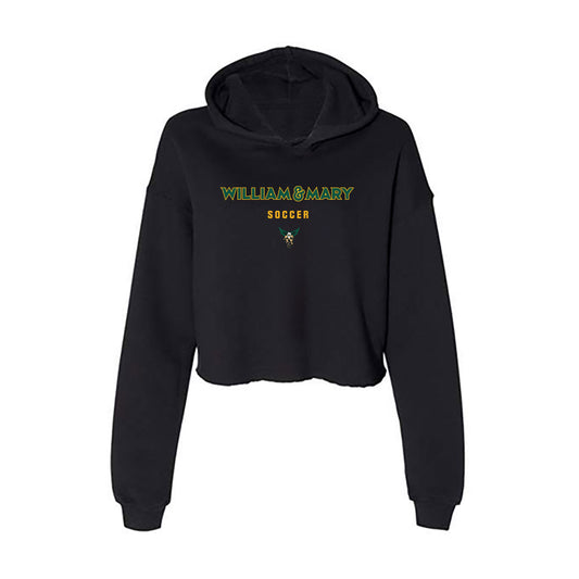 William & Mary - NCAA Men's Soccer : Damen Burney - Women's Crop Fleece Hoodie-0
