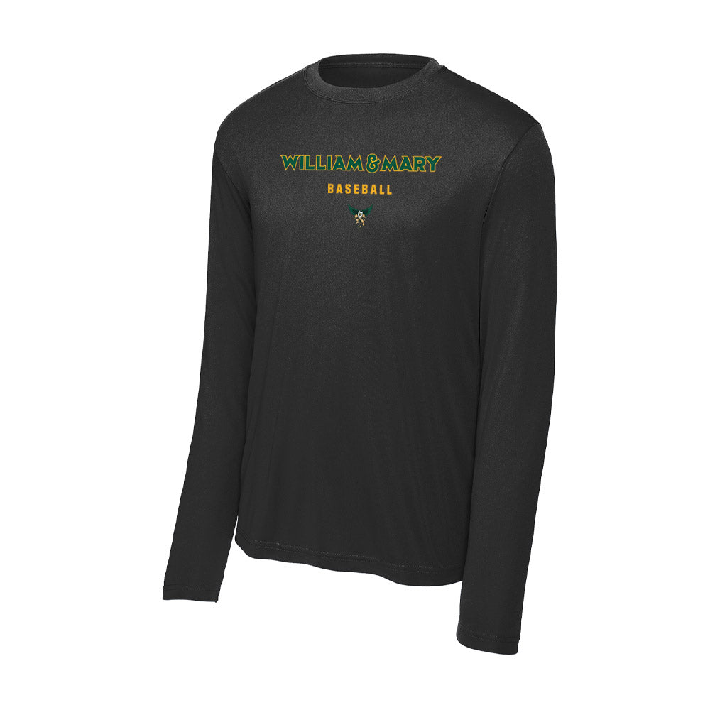 William & Mary - NCAA Baseball : Tom Bourque - Activewear Long Sleeve T-Shirt-0
