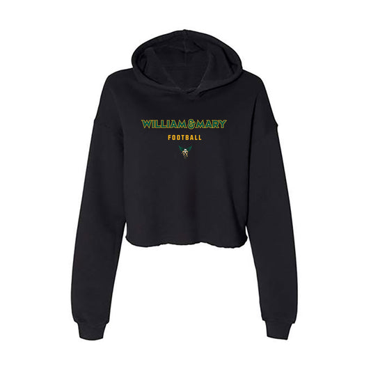 William & Mary - NCAA Football : Xavier Dillard - Women's Crop Fleece Hoodie-0
