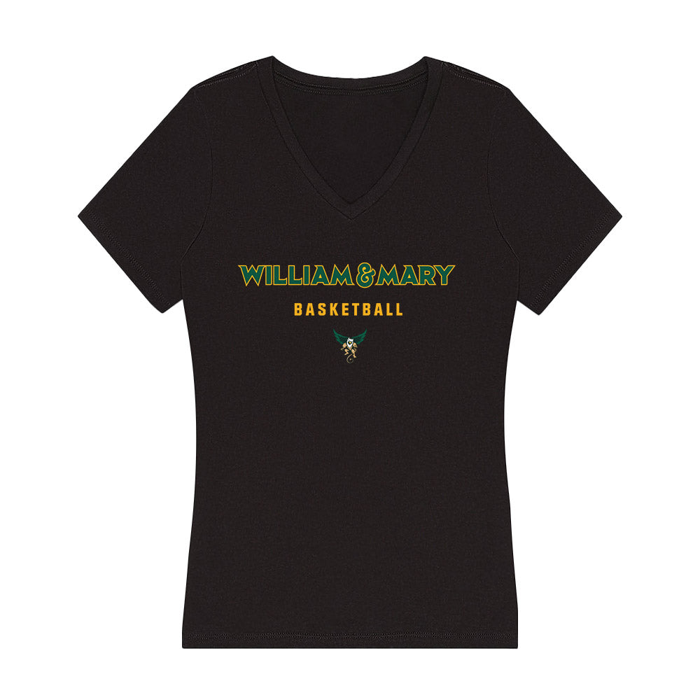 William & Mary - NCAA Men's Basketball : Kyle Pulliam - Women's V-Neck T-Shirt-0