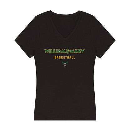William & Mary - NCAA Men's Basketball : Kyle Pulliam - Women's V-Neck T-Shirt-0