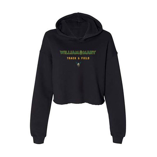 William & Mary - NCAA Men's Track & Field : Nolan Yeagle - Women's Crop Fleece Hoodie-0
