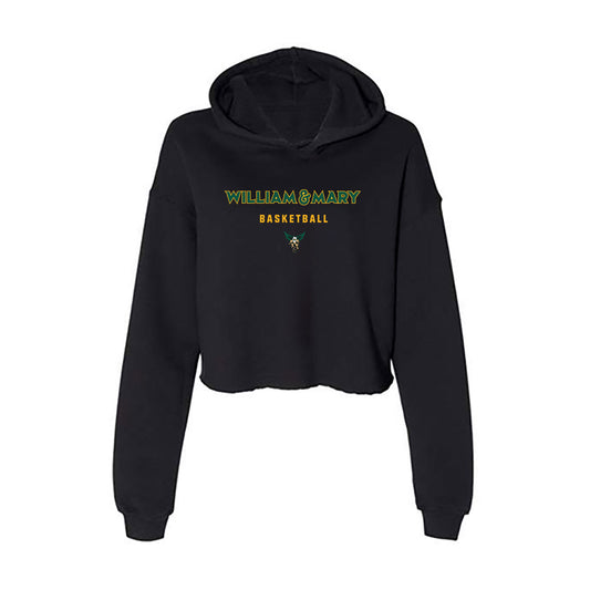 William & Mary - NCAA Men's Basketball : Kaleb Spencer - Women's Crop Fleece Hoodie-0