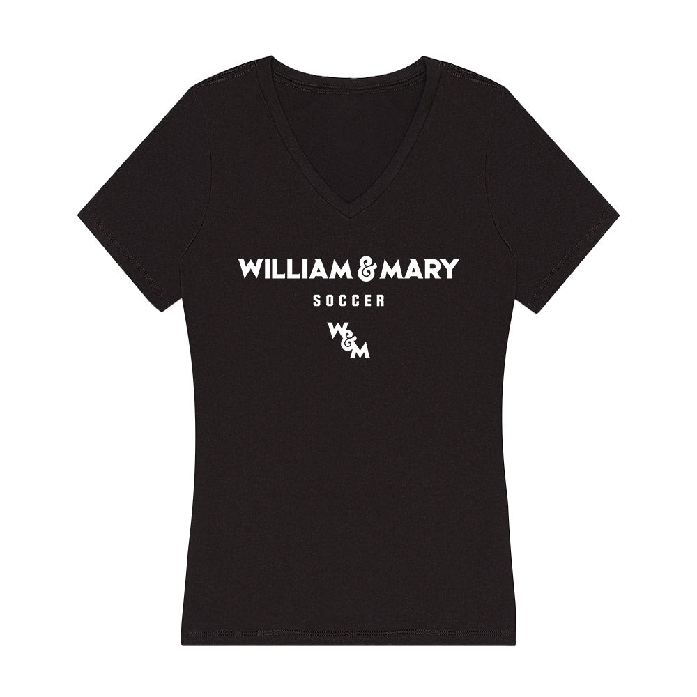William & Mary - NCAA Men's Soccer : Damen Burney - Classic Shersey Women's V-Neck T-Shirt-0