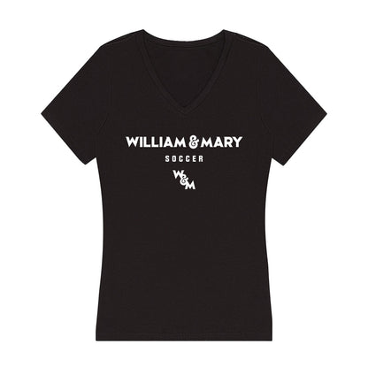 William & Mary - NCAA Men's Soccer : Damen Burney - Classic Shersey Women's V-Neck T-Shirt-0