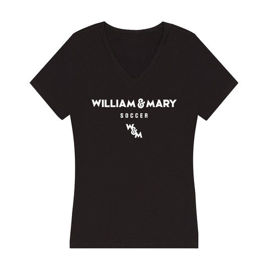 William & Mary - NCAA Men's Soccer : Damen Burney - Classic Shersey Women's V-Neck T-Shirt-0
