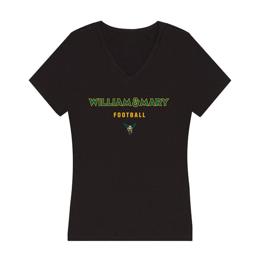 William & Mary - NCAA Football : Carter Boyd - Women's V-Neck T-Shirt-0