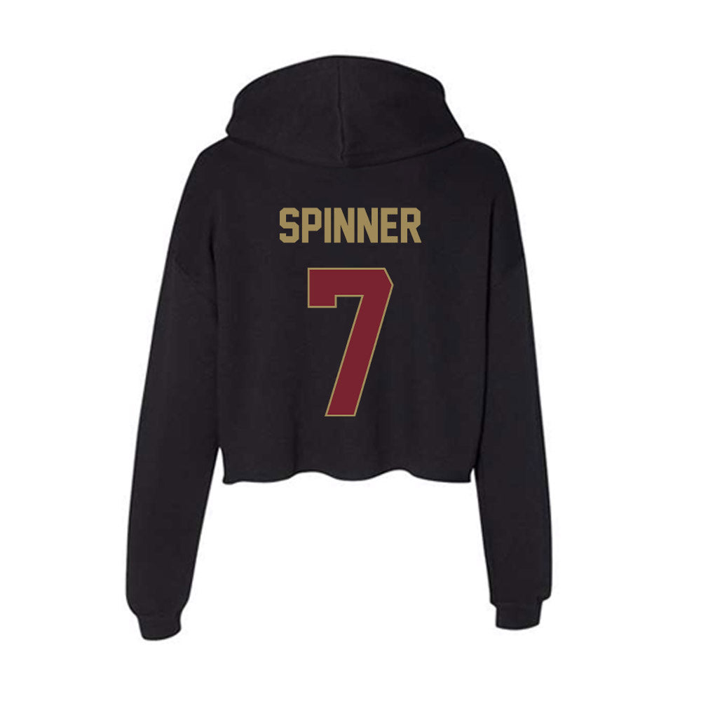 Charleston - NCAA Women's Soccer : Mary Martin Spinner - Women's Crop Fleece Hooded Sweatshirt-1