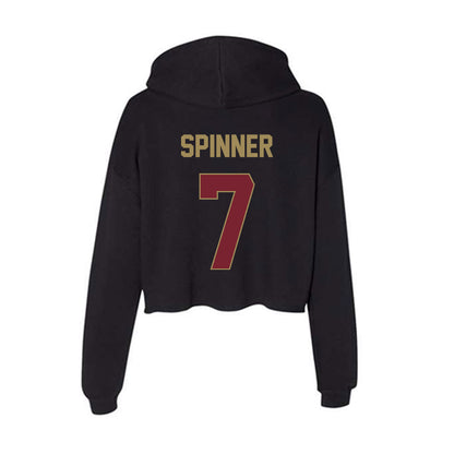 Charleston - NCAA Women's Soccer : Mary Martin Spinner - Women's Crop Fleece Hooded Sweatshirt-1