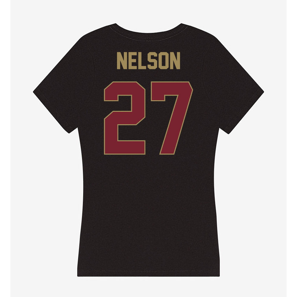 Charleston - NCAA Women's Soccer : chloe nelson - Women's V-Neck T-Shirt-1