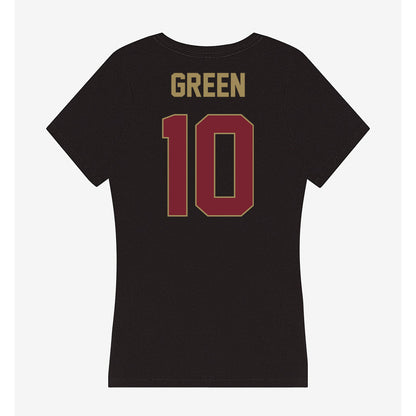 Charleston - NCAA Men's Basketball : Max Green - Women's V-Neck T-Shirt-1