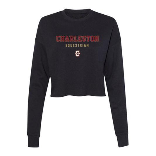 Charleston - NCAA Equestrian : Cece Tamburini - Women's Cropped Crew Fleece-0