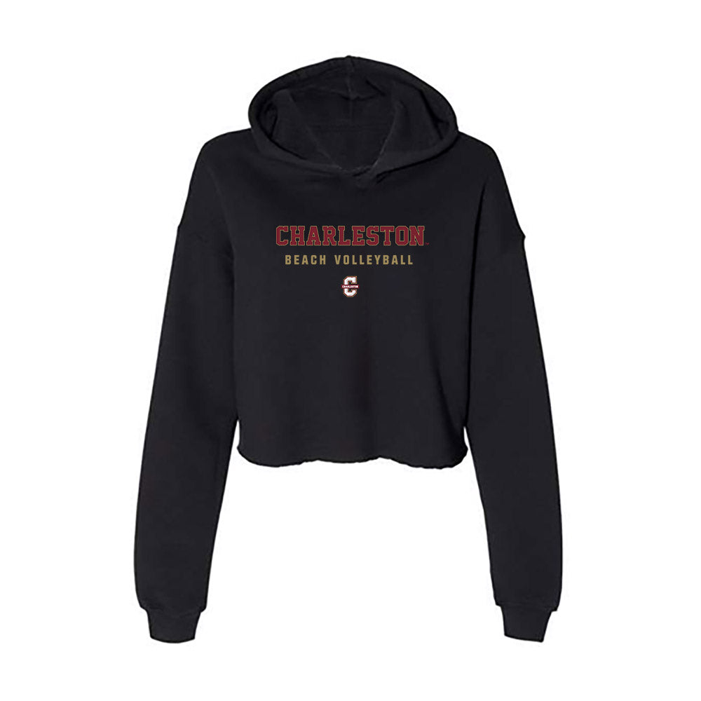 Charleston - NCAA Beach Volleyball : Jordan Patrick - Women's Crop Fleece Hoodie-0