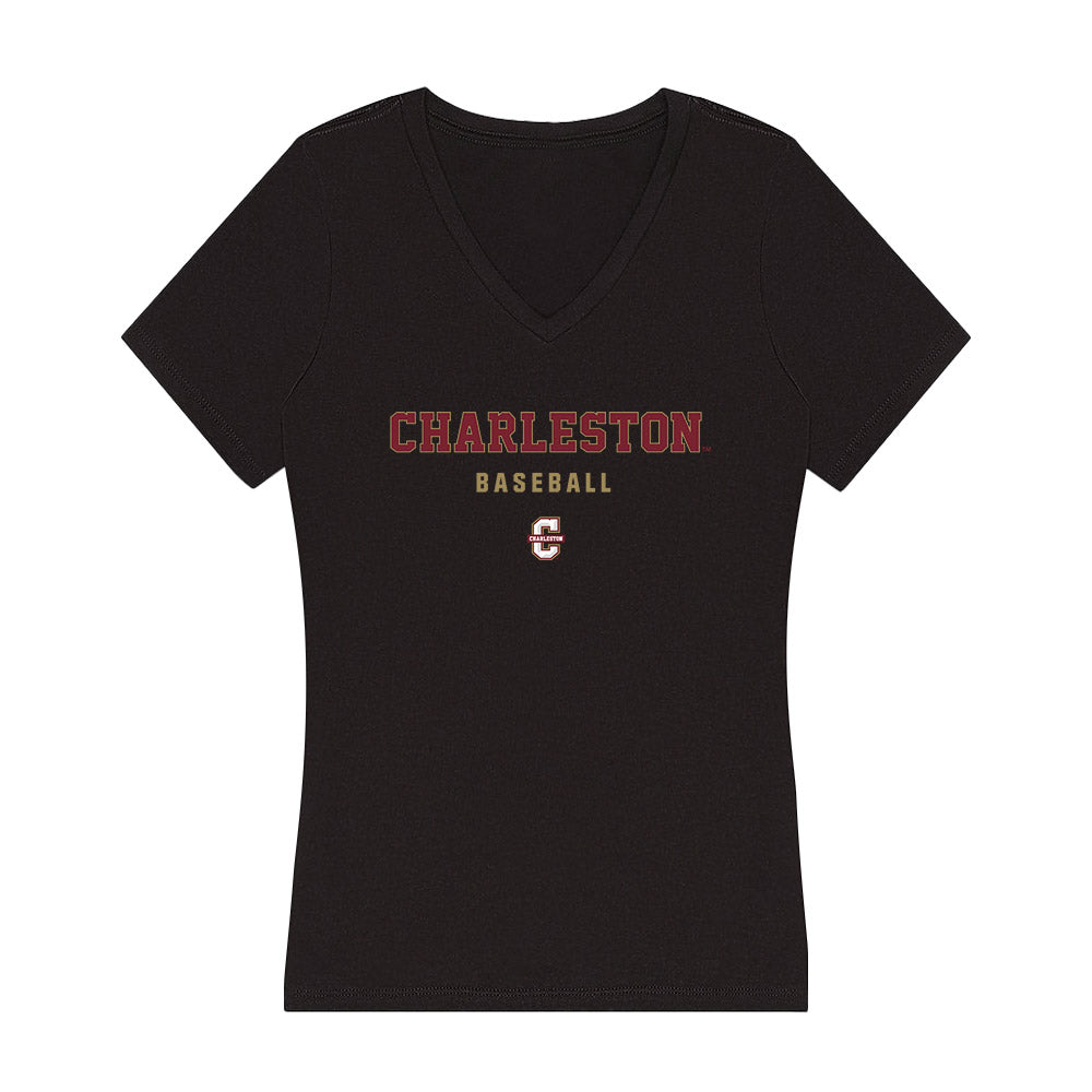 Charleston - NCAA Baseball : Carson Bryant - Women's V-Neck T-Shirt-0