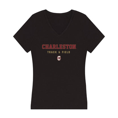 Charleston - NCAA Women's Track & Field : Halli Silberman - Women's V-Neck T-Shirt-0