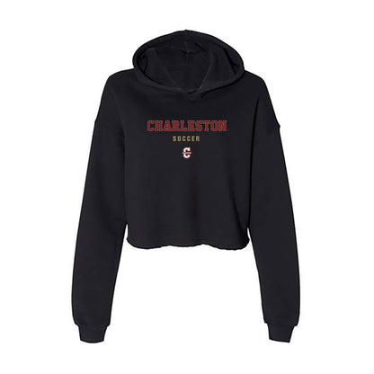Charleston - NCAA Women's Soccer : Mia Vrataric - Women's Crop Fleece Hooded Sweatshirt-0
